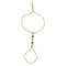 Palm Chain Bracelet for Women Kundan Indian Bridal Gold Plated Haath Panja Bracelets Finger Ring Bracelets Adjustable Luxury Classic Trendy Jewelry Bridesmaid Gift